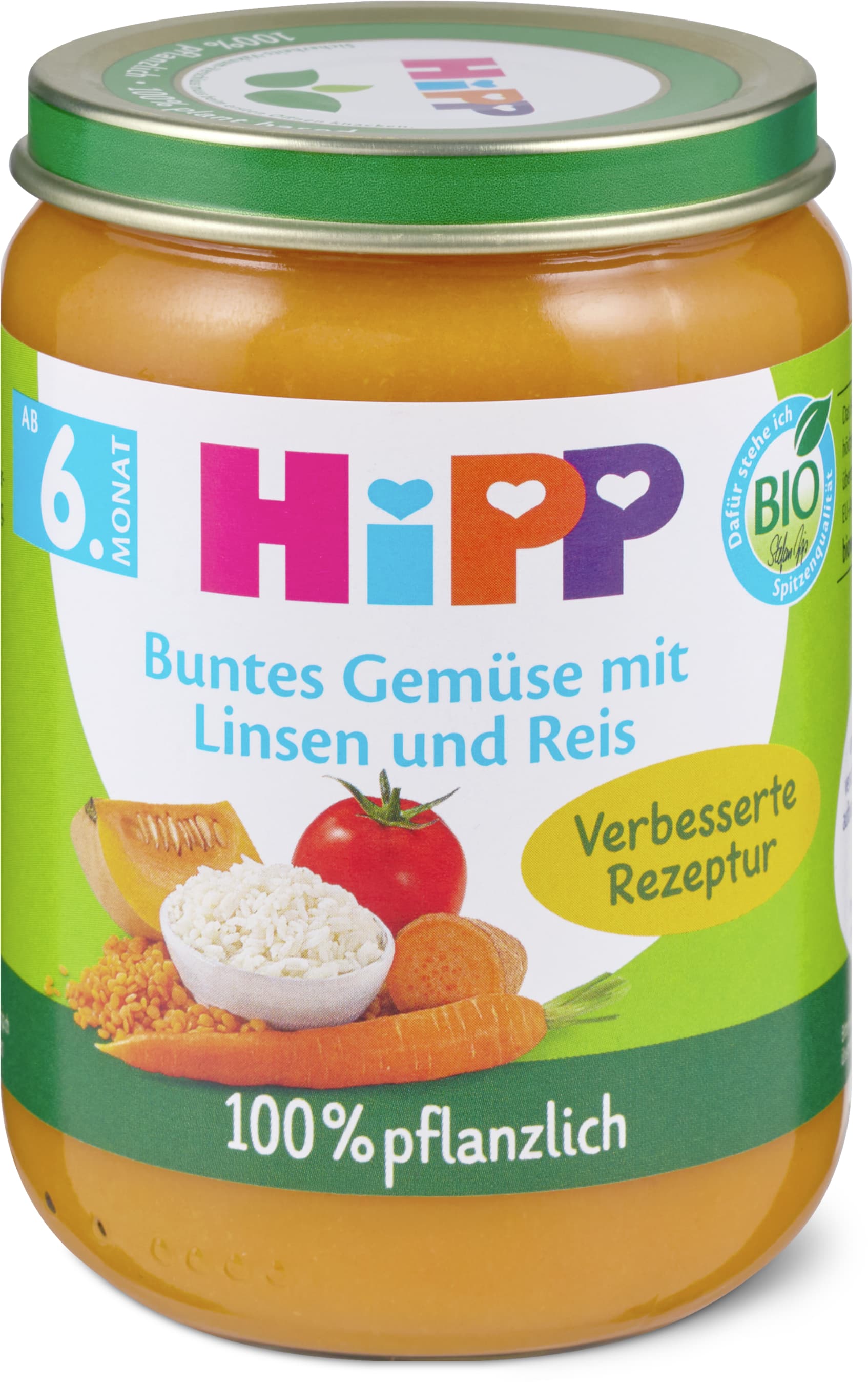 Hipp Légumes avec des lentilles et du riz Bio, dès 6 mois 190g